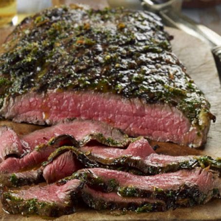 Grilled Flank Steak with Chimichurri Sauce